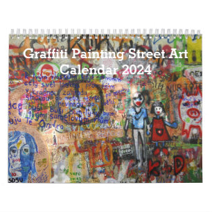 Farbige Graffiti-Malerei Street Art 2024 Kalender
