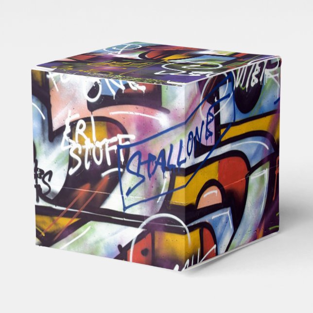 Farbige Graffiti-Wörter Geschenkschachtel (Vorderseite)
