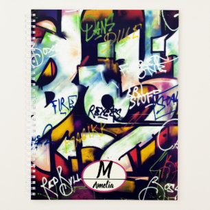 Farbige Graffiti-Wörter Planer