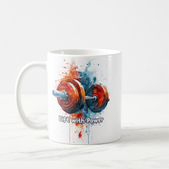 Farbige Grafik & Text Kaffeetasse (Links)