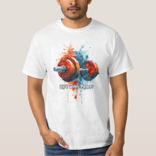 Farbige Grafik & Text T-Shirt