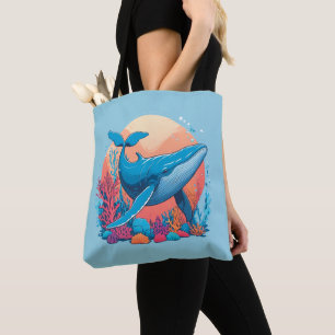 Farbige grafische Gestaltung eines Whales