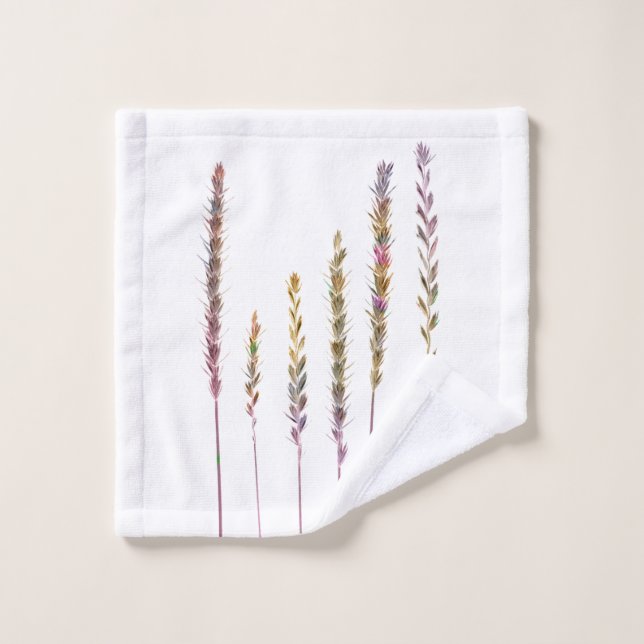 Farbige Gras Badhandtuch Set (Waschlappen)