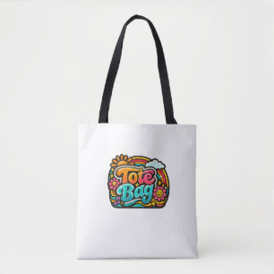 Farbige Groovy Floral Regenbogen-Grafik
