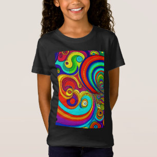 Farbige Groovy Rainbow-Wirbel T-Shirt