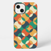 Farbige Groovy Retro Kreise