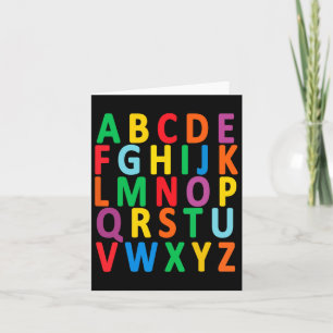 Farbige Großbuchstaben Alphabet lernen Abc Boy Karte