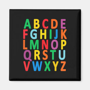Farbige Großbuchstaben Alphabet lernen Abc Boy Magnet