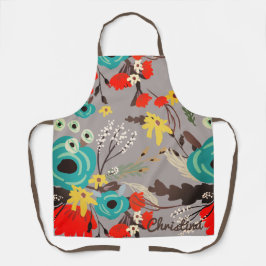 Farbige große Blume personalisierte Küche Schürze