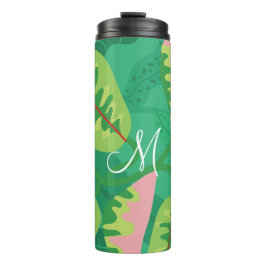 Farbige grüne Folien auf grünem Hintergrund Thermosbecher