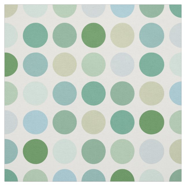 Farbige grüne Polka-Punkte-Muster Monogramm Stoff (Muster)