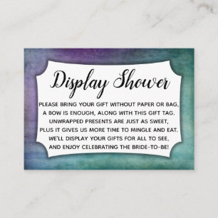 Farbige Grunge Display Brautparty Geschenkkarte Begleitkarte