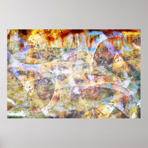 Farbige Grunge Graffiti Poster