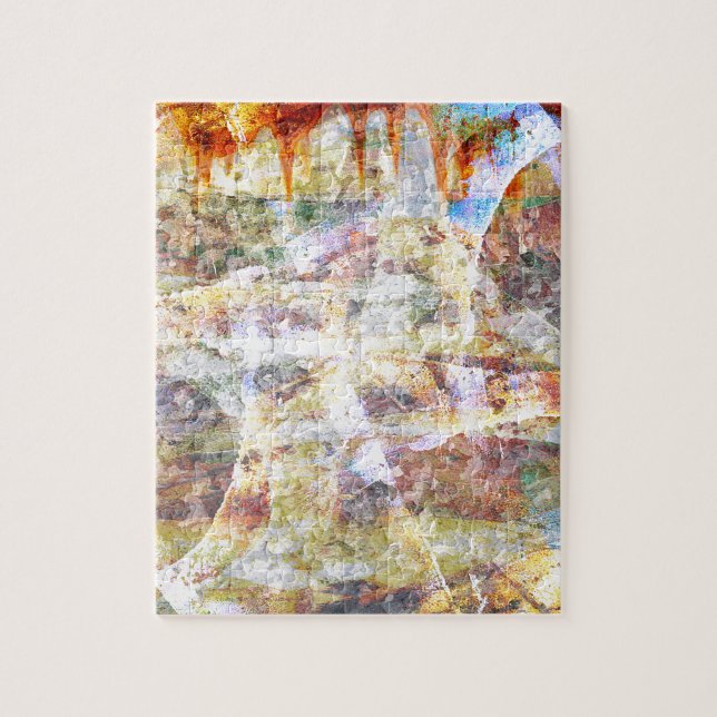 Farbige Grunge-Graffiti Puzzle (Vertikal)