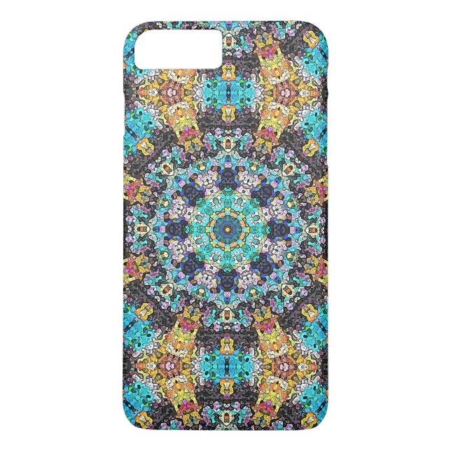 Farbige Grunge Mandala Case-Mate iPhone Hülle (Rückseite)
