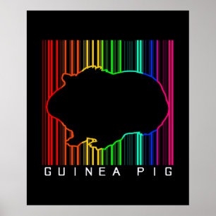 Farbige Guinea NIEDLICHE GUINEA Niedliches Tie Poster
