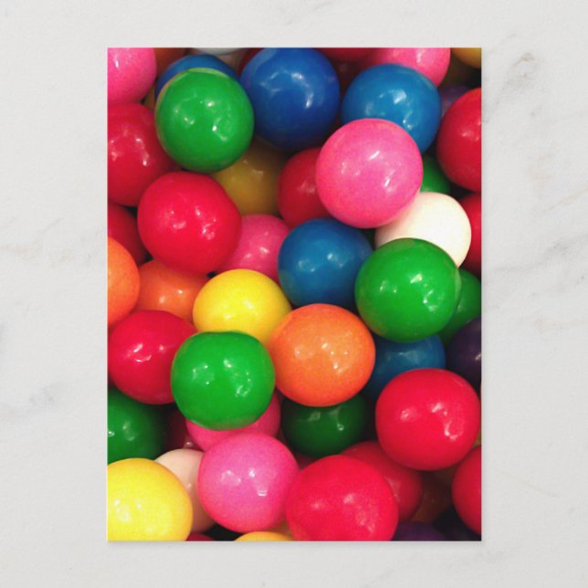 Farbige Gum Ball Candy Postkarte (Vorderseite)