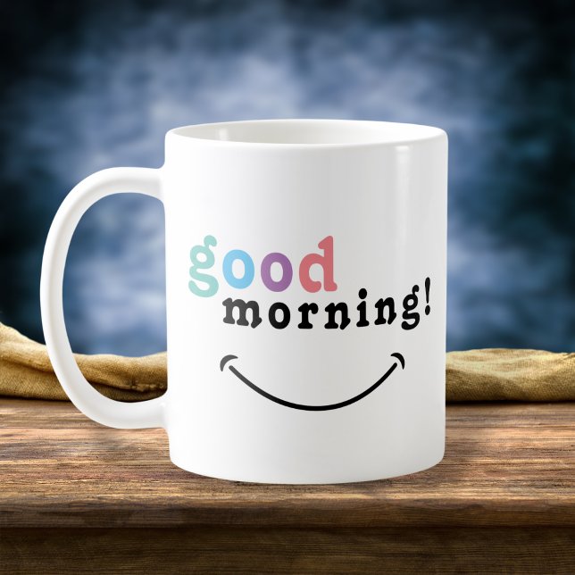 Farbige gute Morgentypografie Tasse (Von Creator hochgeladen)