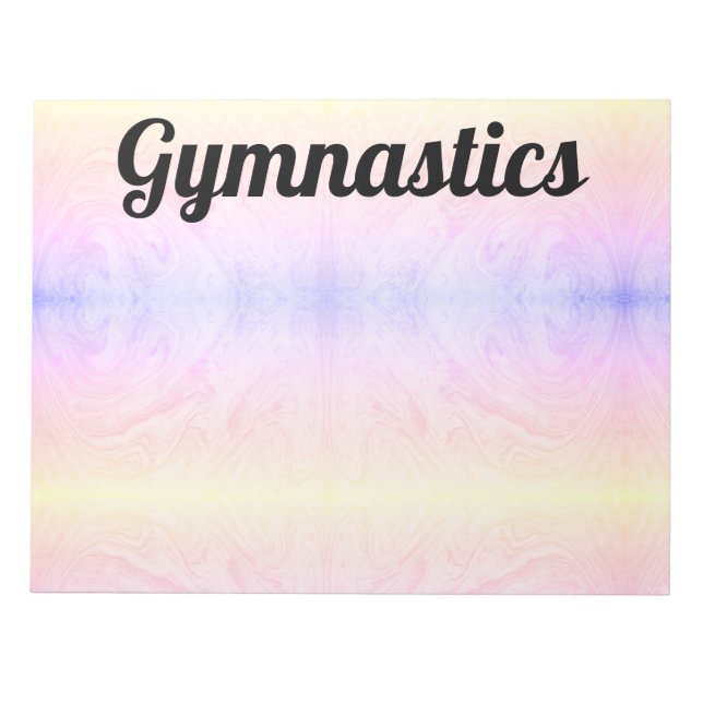 Farbige GYMNASTICS Notepad Notizblock (Vorderseite)