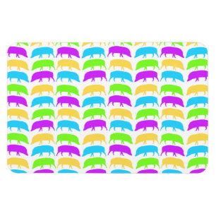 Farbige Hähne Gelbgrün Lila Blue Premiu Magnet