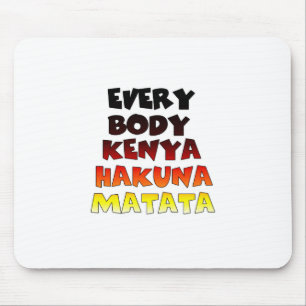 Farbige Hakuna Matata: Eine kenianische Feier Mousepad