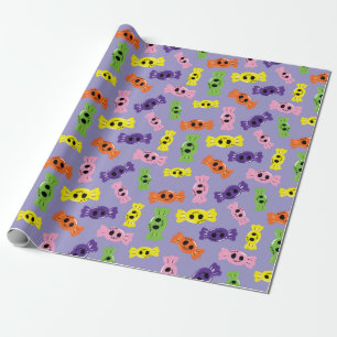 Farbige Halloween-Kanadier Lila, nahtloses Design Geschenkpapier