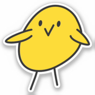 Farbige Hand gezogener Küken, kundenspezifisch ges Aufkleber