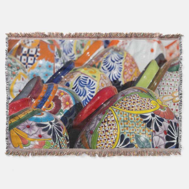 Farbige handbemalte mexikanische Töpferei Decke (Vorderseite)