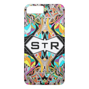 Farbige handgezeichnete abstrakte I-Monogramme Anf Case-Mate iPhone Hülle