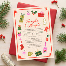 Farbige handgezeichnete Jingle-Mingle-Feierparty