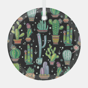 Farbige handgezeichnete Punkte: Abstrakt Vintage Ornament Aus Glas