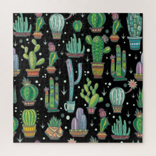 Farbige handgezeichnete Punkte: Abstrakt Vintage Puzzle