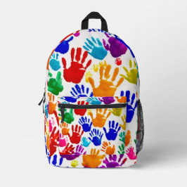 Farbige HandPrint Bedruckter Rucksack