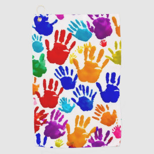 Farbige HandPrint Golfhandtuch
