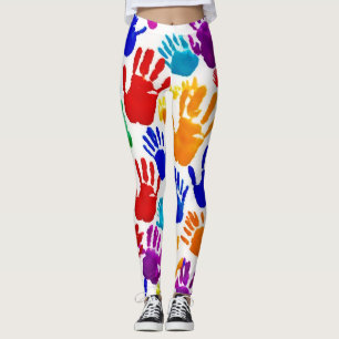 Farbige HandPrint Leggings