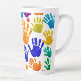 Farbige HandPrint Milchtasse