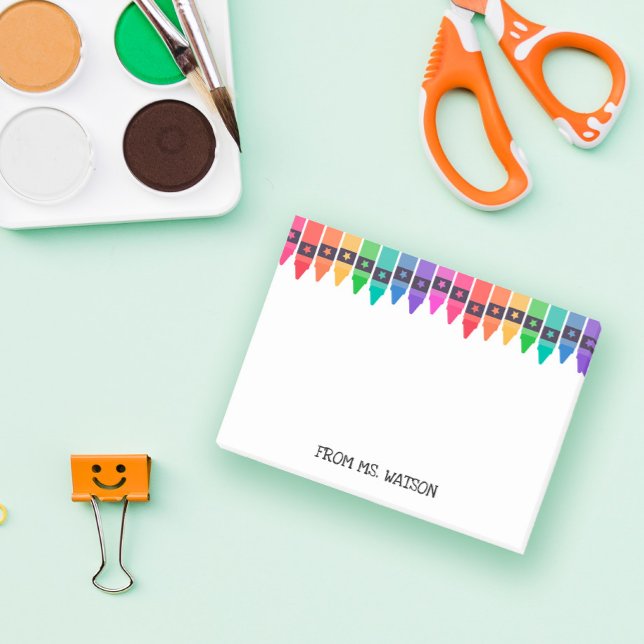 Farbige Handwerker von der Lehrerin Post-it Klebezettel (Von Creator hochgeladen)