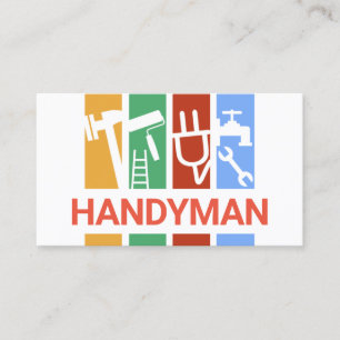 Farbige Handyman-Werkzeugleisten Visitenkarte