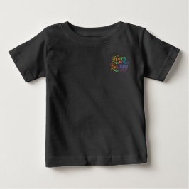 Farbige Happy Birthday Floral Baby T-Shirt