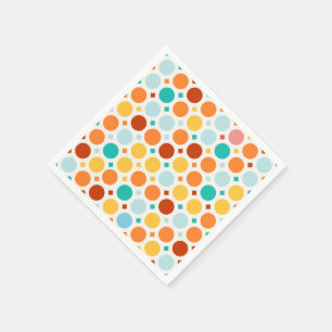 Farbige Happy Dots Party-Papier Servietten