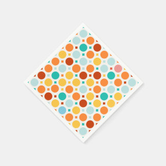 Farbige Happy Dots Party-Papier Servietten