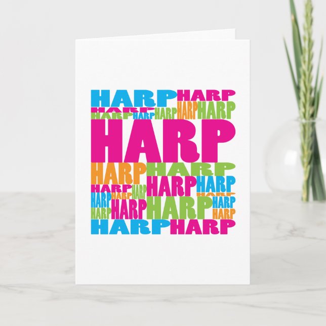 Farbige Harfe Karte (Vorderseite)