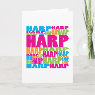 Farbige Harfe Karte
