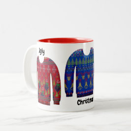 Farbige hässliche Weihnachtssüßer Zweifarbige Tasse