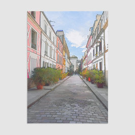 Farbige Häuser in der Rue Cremieux - Paris Seidenpapier