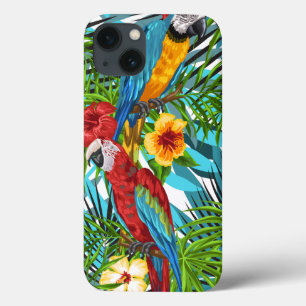 Farbige Hawaii tropische Wildblumen Vögel Case-Mate iPhone Hülle