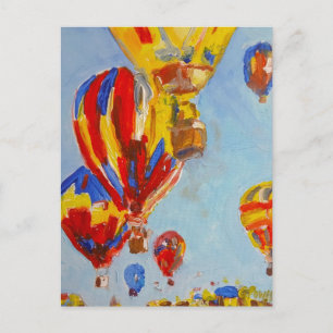Farbige Heißluftballon-Postkarte Postkarte