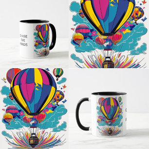 Farbige Heißluftballon-Tasse Tasse