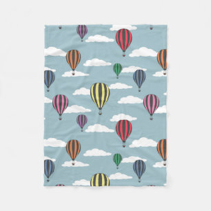 Farbige Heißluftballons Fleecedecke