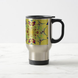 Farbige Helle Florale Damast-Design-Kunst Reisebecher